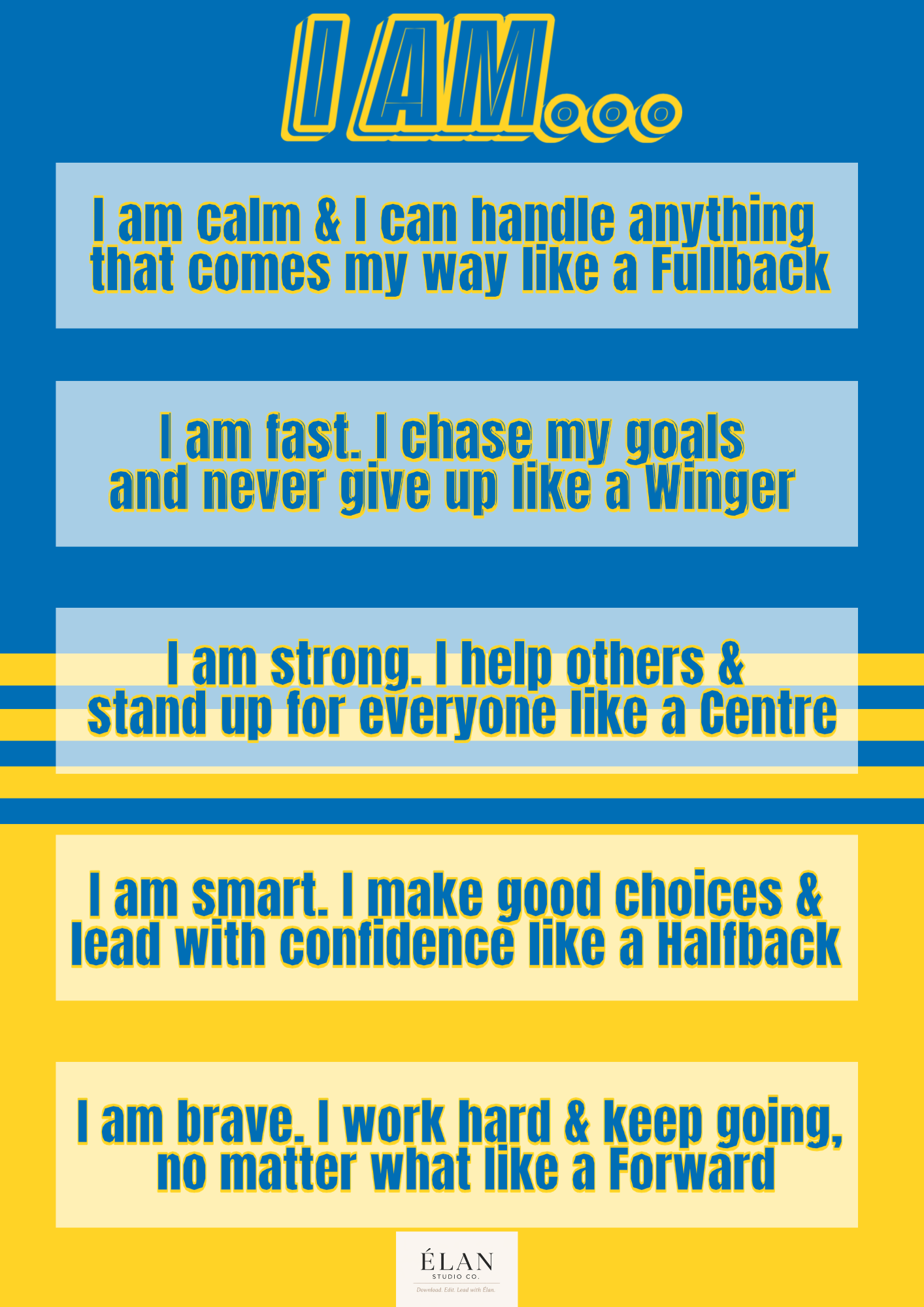 Rugby League Affirmation Print