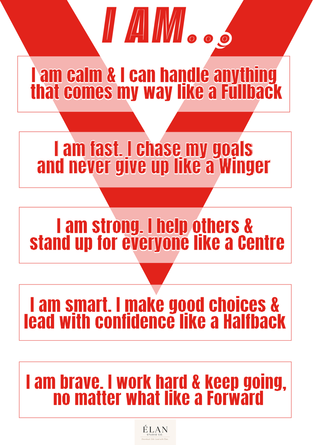 Rugby League Affirmation Print