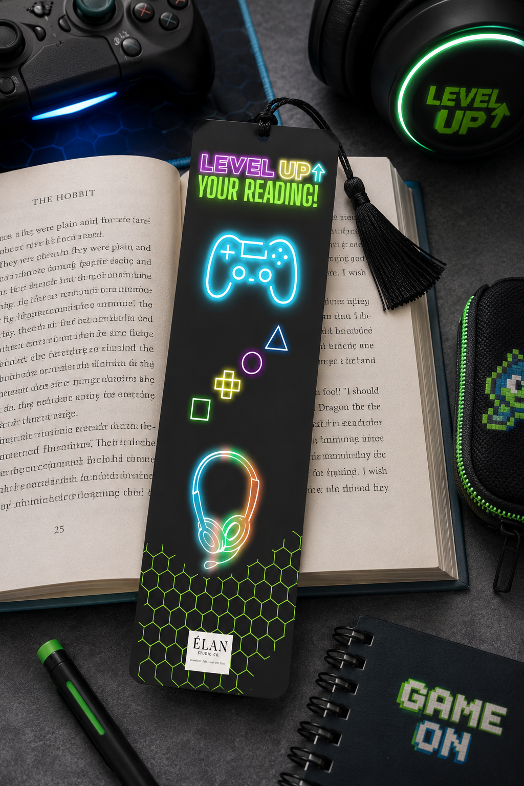 Level Up Your Reading Bookmark