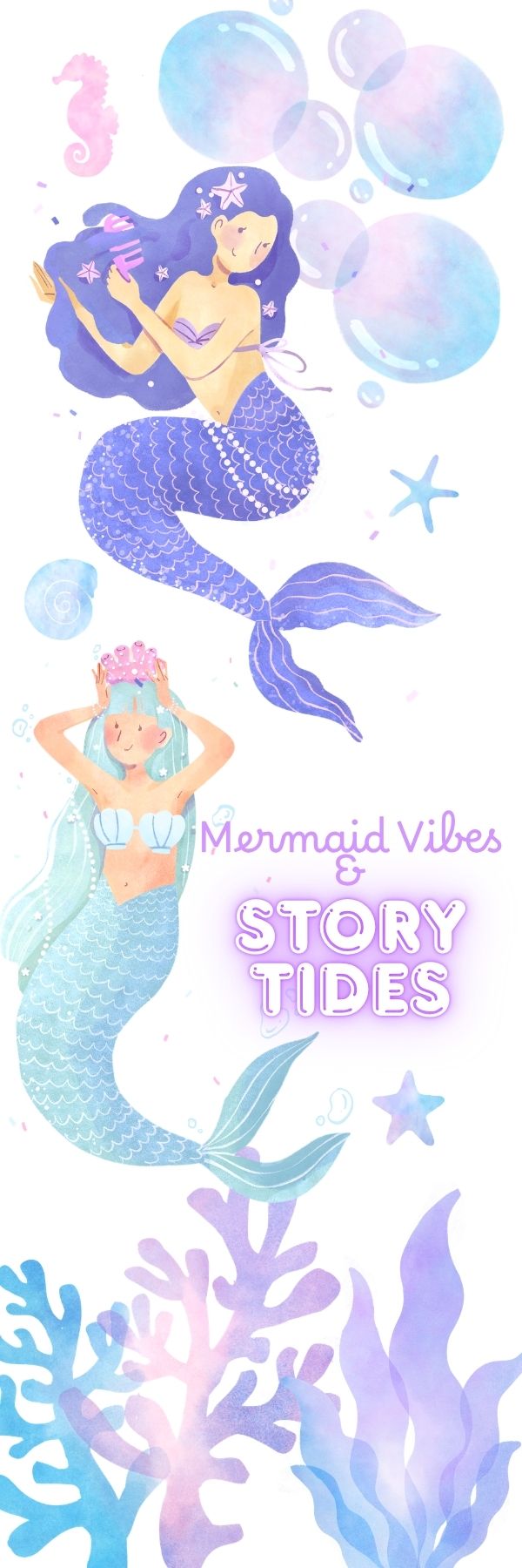 Mermaid Vibes & Story Tides Bookmark