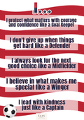 Soccer Affirmation Print for Kids - USA