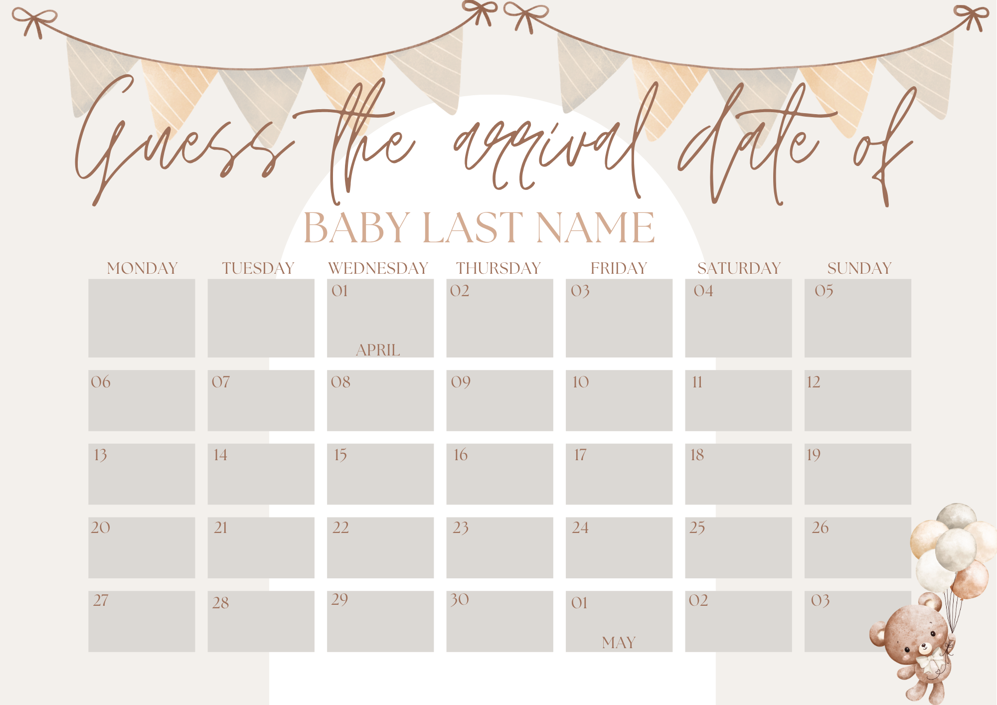 We Can Bearly Wait Baby Shower Bundle